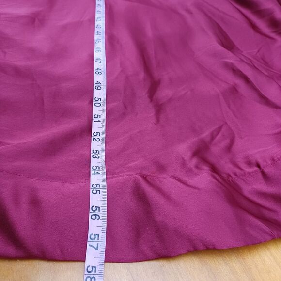 La Femme Women Strapless Slit Satin Ballgown Size 14 Prom Pockets Color Wine - Picture 12 of 12